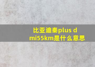 比亚迪秦plus dmi55km是什么意思